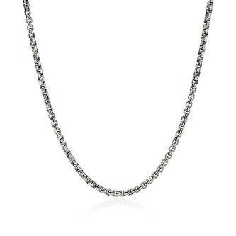 John Hardy Sterling Silver Box Chain Necklace, 3.7mm