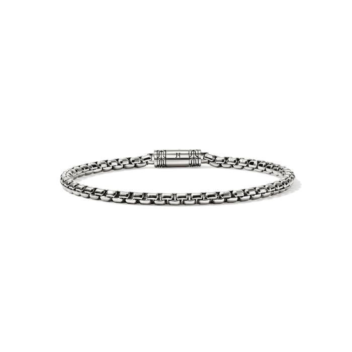 John Hardy Sterling Silver Box Chain Bracelet, 3.7mm - Size Medium