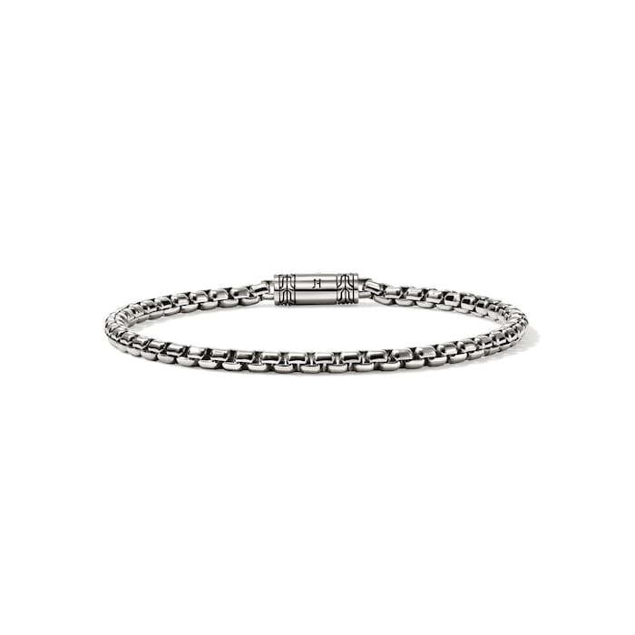 John Hardy Sterling Silver Box Chain Bracelet, 3.7mm - Size Extra Large