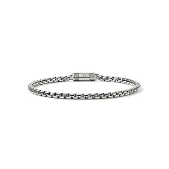 John Hardy Sterling Silver Box Chain Bracelet, 3.7mm - Size Extra Large
