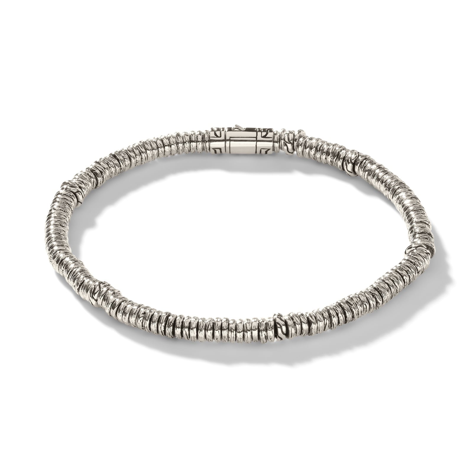 John Hardy Sterling Silver Heishi Bracelet, 4mm - Size Large John Hardy Sterling Silver Heishi Bracelet, 4mm - Size Large