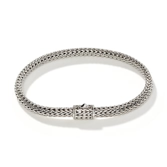 John Hardy Sterling Silver Icon Woven Bracelet, 5mm - Size Large