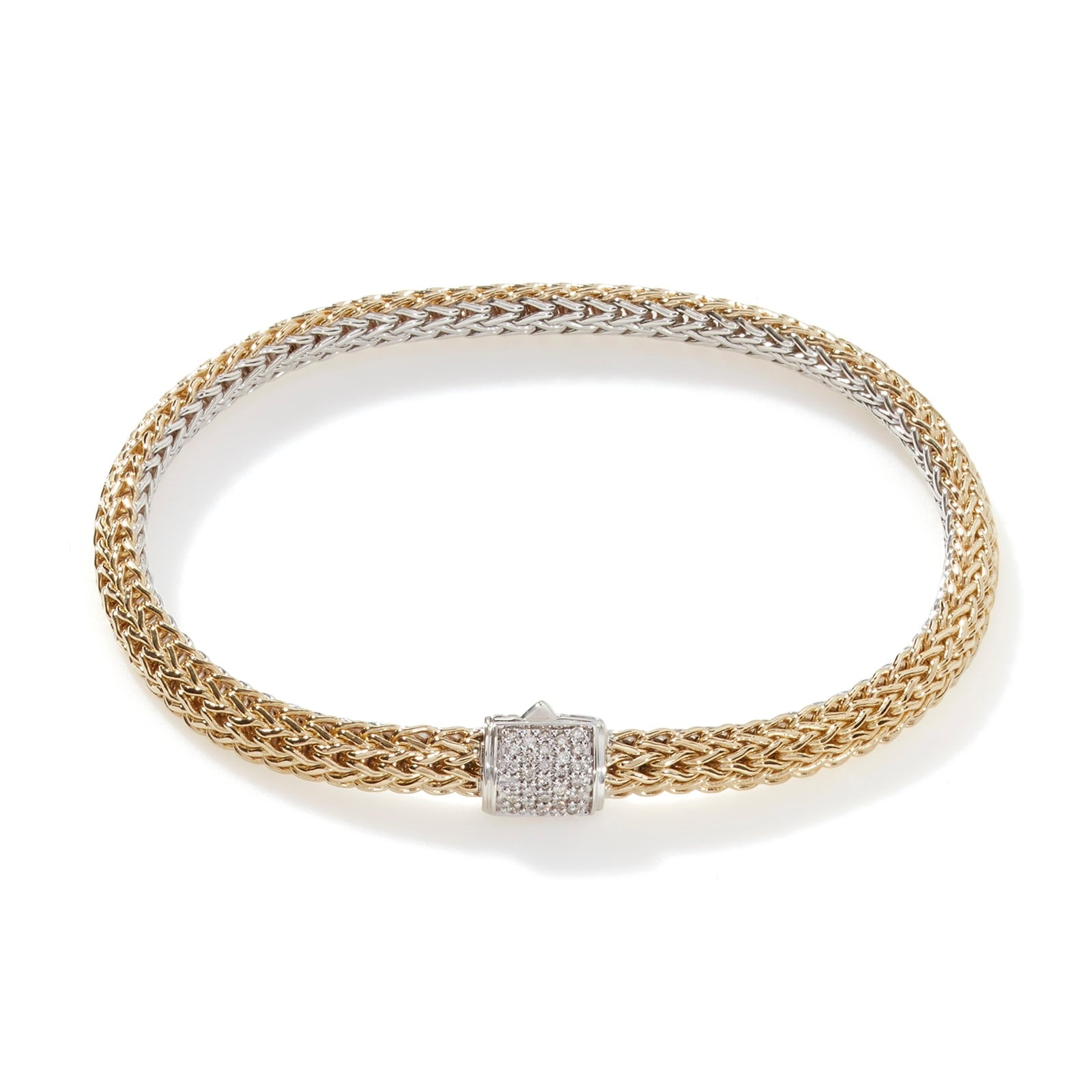 John Hardy Sterling Silver & 18K Yellow Gold Icon Reversible Bracelet, 5mm - Size Medium John Hardy Sterling Silver & 18K Yellow Gold Icon Reversible Bracelet, 5mm - Size Medium
