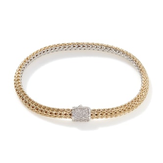 John Hardy Sterling Silver & 18K Yellow Gold Icon Reversible Bracelet, 5mm - Size Medium