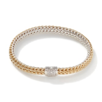 John Hardy Sterling Silver & 18K Yellow Gold Icon Reversible Bracelet, 6.5mm - Size Medium