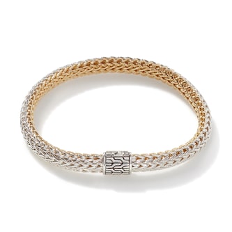 John Hardy Sterling Silver & 18K Yellow Gold Icon Reversible Bracelet, 6.5mm - Size Medium