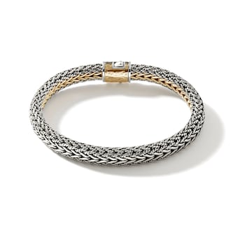 John Hardy Sterling Silver & 18K Yellow Gold Icon Reversible Bracelet, 8mm - Size Large