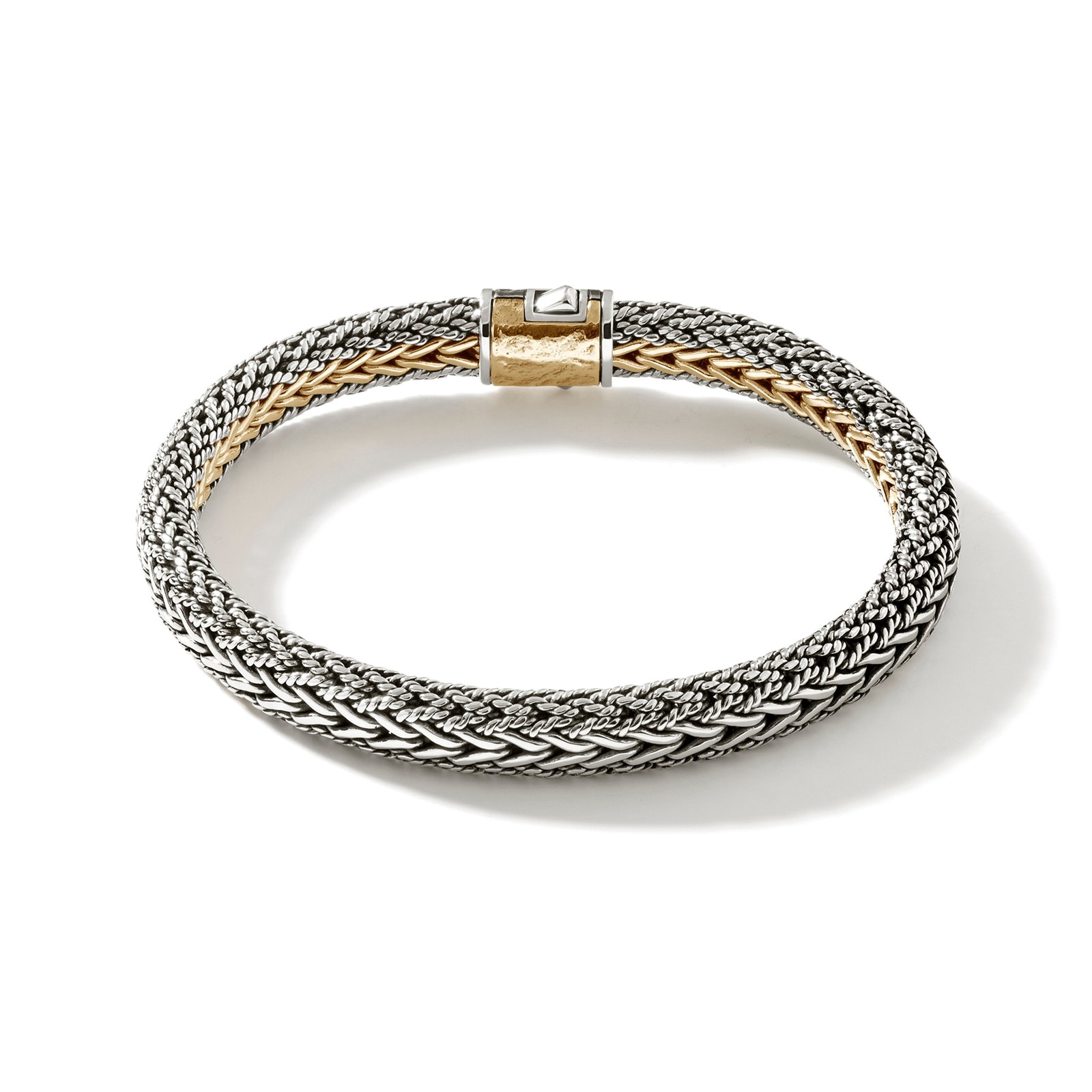 John Hardy Sterling Silver & 18K Yellow Gold Icon Reversible Bracelet, 8mm - Size Large