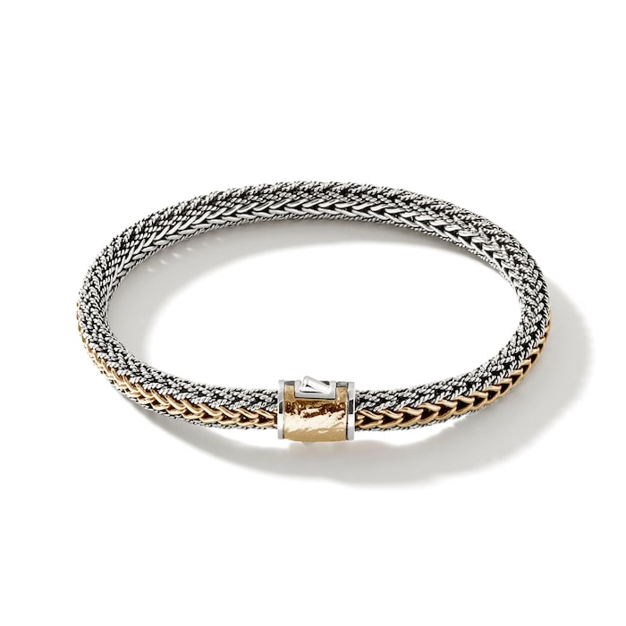 John Hardy Sterling Silver & 18K Yellow Gold Icon Reversible Bracelet, 7mm - Size Medium