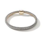 John Hardy Sterling Silver & 18K Yellow Gold Icon Reversible Bracelet, 7mm - Size Medium
