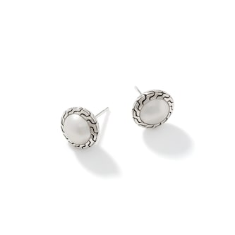 John Hardy Sterling Silver Pearl Stud Earrings