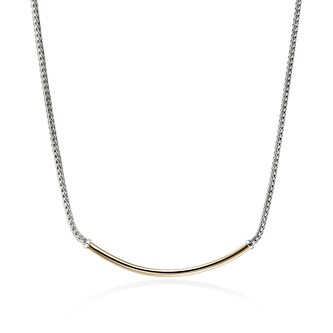 John Hardy Sterling Silver & 14K Yellow Gold JH Essential Necklace, 2.5mm