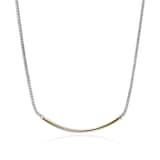 John Hardy Sterling Silver & 14K Yellow Gold JH Essential Necklace, 2.5mm
