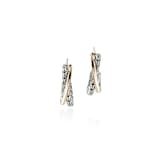 John Hardy Sterling Silver & 14K Yellow Gold JH Essential Crossover Hoop Earrings