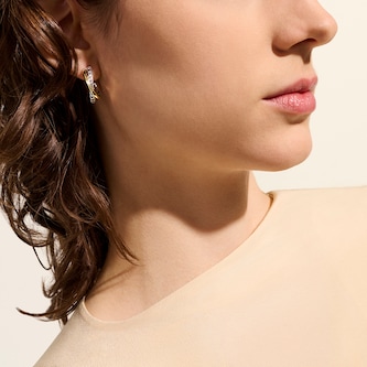 John Hardy Sterling Silver & 14K Yellow Gold JH Essential Crossover Hoop Earrings