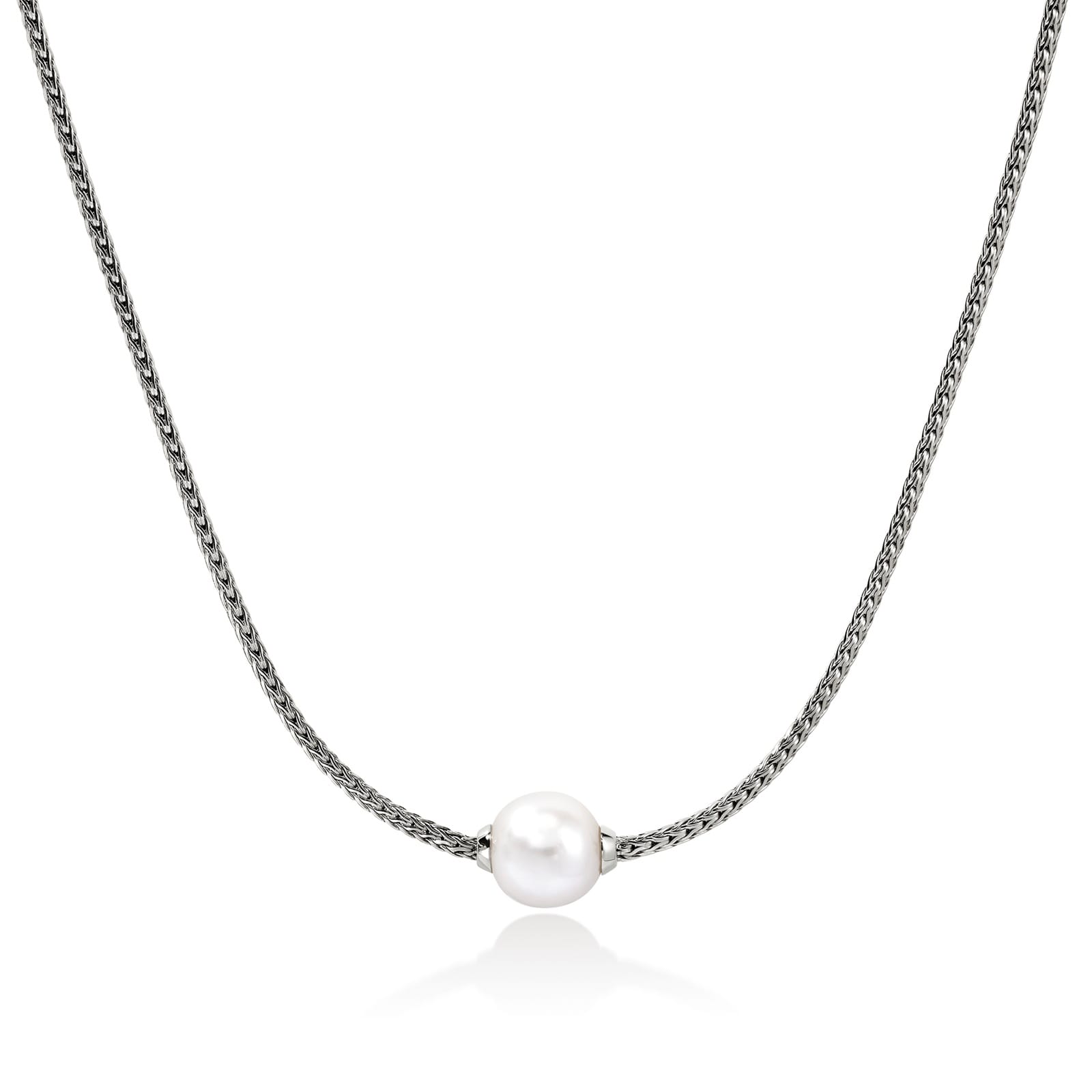 John Hardy Sterling Silver JH Essential Pearl Necklace