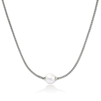 John Hardy Sterling Silver JH Essential Pearl Necklace