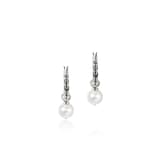 John Hardy Sterling Silver JH Essential Pearl Hoop Earrings