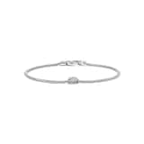 John Hardy Sterling Silver JH Essential Pave Diamond Bracelet