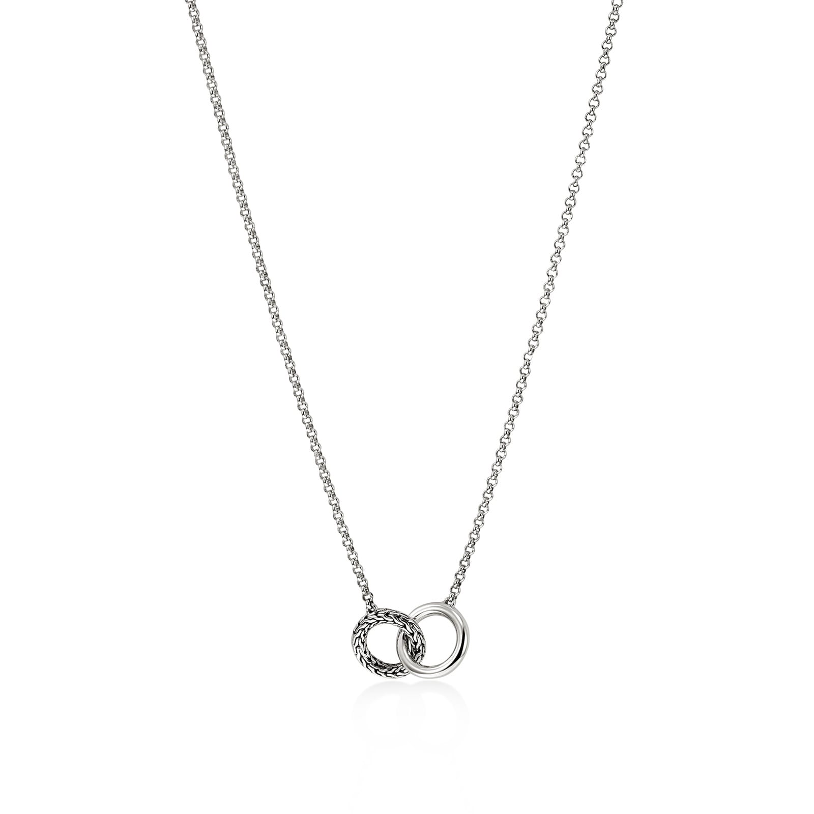 John Hardy Sterling Silver JH Essential Linked Necklace