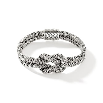 John Hardy Sterling Silver Love Knot Bracelet, 10mm - Size Medium