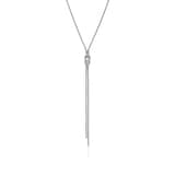 John Hardy Sterling Silver Love Knot Diamond Y Necklace