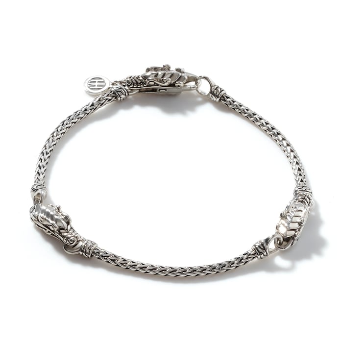 John Hardy Sterling Silver Naga Bracelet - Size Medium