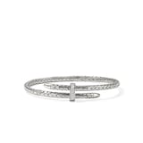 John Hardy Sterling Silver Spear Diamond Flex Cuff Bracelet, 4mm - Size Medium
