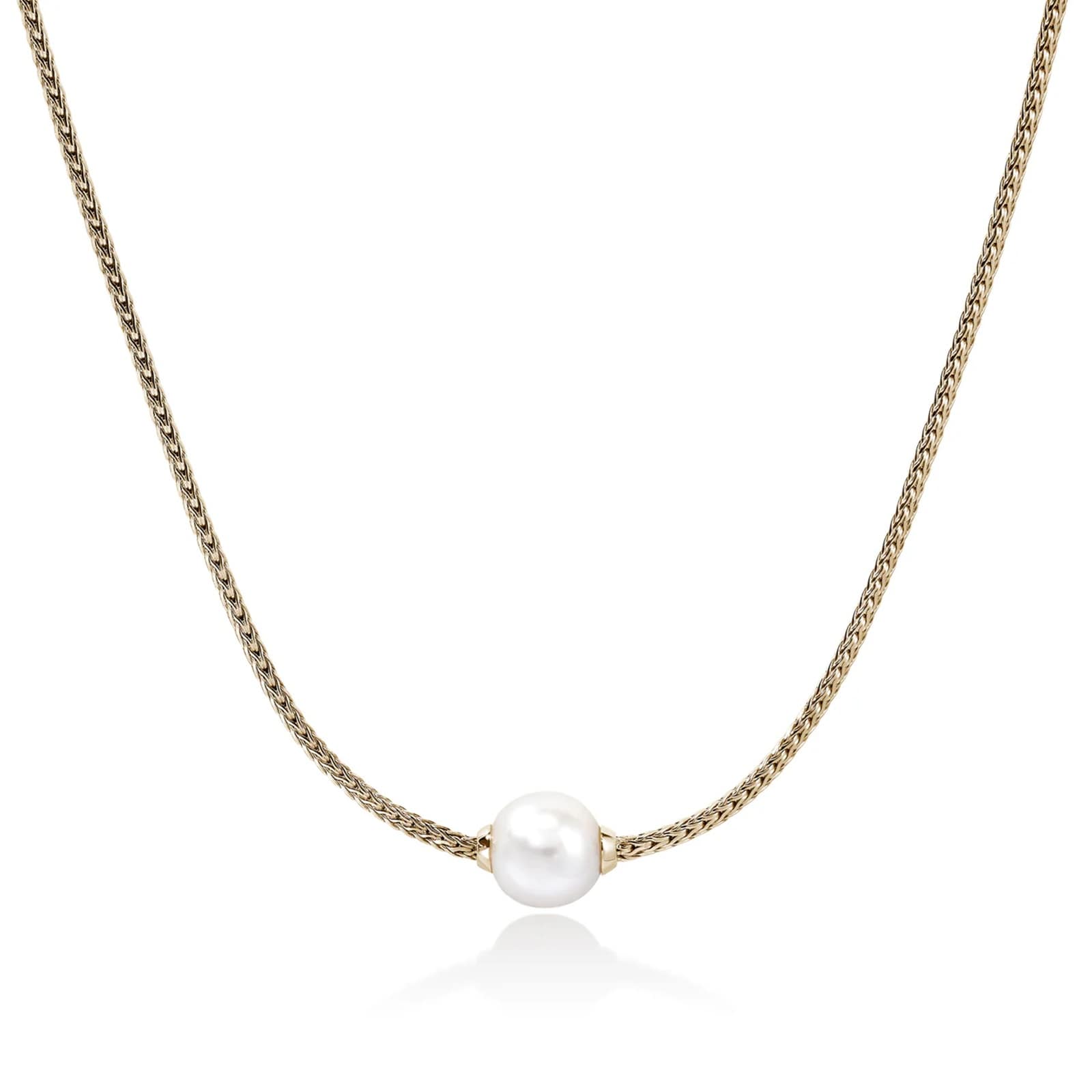 John Hardy 14K Yellow Gold JH Essential Pearl Necklace, 1.8mm