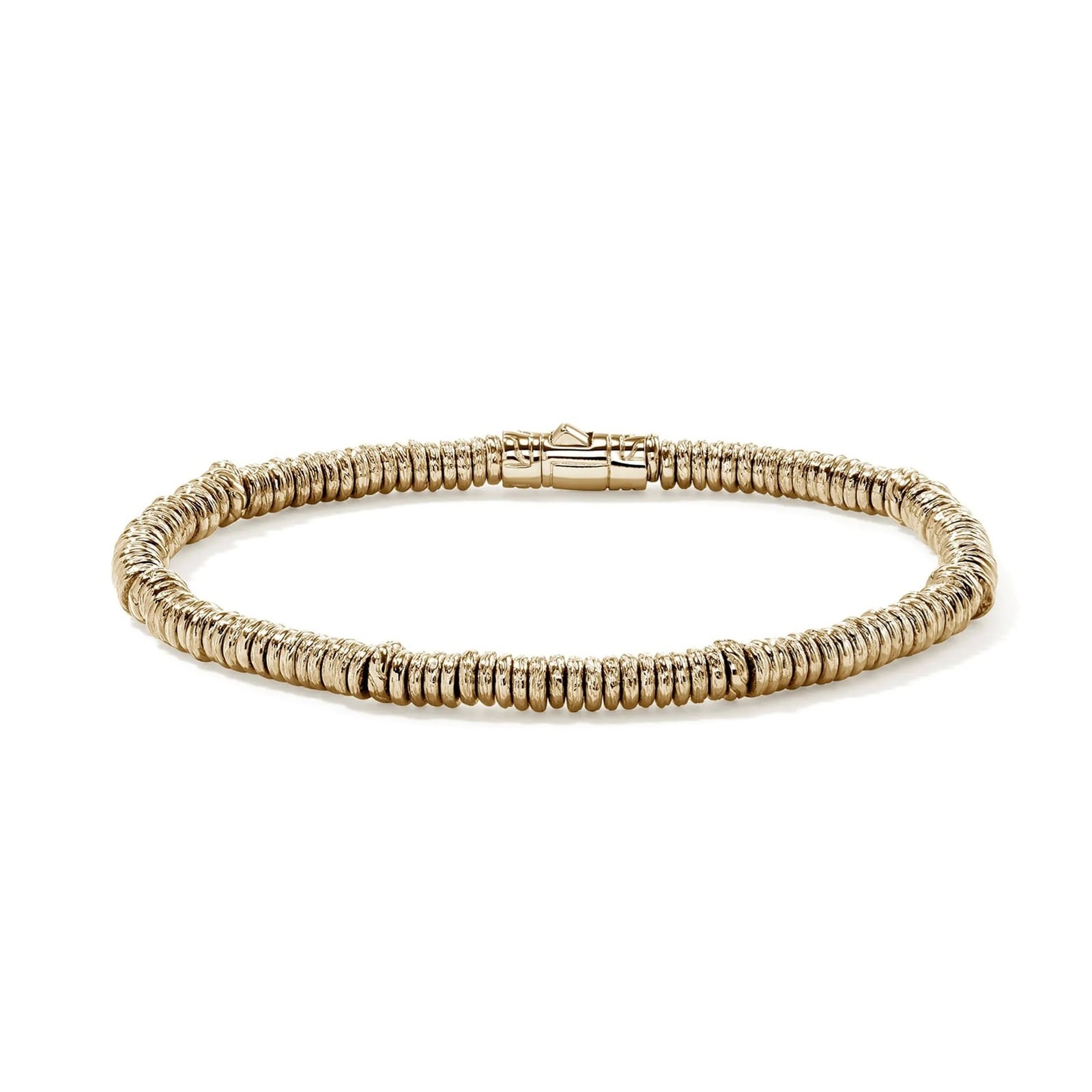 John Hardy 14K Yellow Gold Heishi Bead Bracelet, 4mm - Size Large