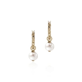 John Hardy 14K Yellow Gold JH Essentials Pearl Drop Earrings, 16mm