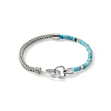 John Hardy Sterling Silver & Turquoise Heishi Beaded Bracelet, 4mm - Size Extra Large