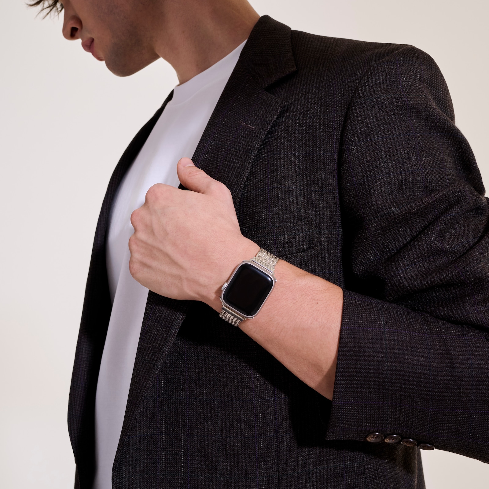 John Hardy Sterling Silver Smart Watch Strap, 18mm - Size Small