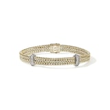 John Hardy 14K Yellow Gold Icon 0.33cttw Diamond Link Bracelet, 6mm - Size Medium