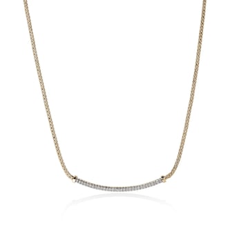 John Hardy 14K Yellow Gold JH Essential 0.24cttw Diamond Necklace, 1.8mm