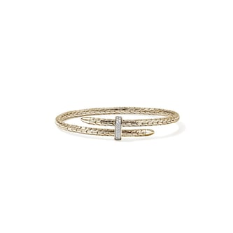 John Hardy 14K Yellow Gold Spear Flex Cuff Bracelet, 4mm - Size Medium