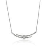 John Hardy Sterling Silver Spear Diamond Station Necklace