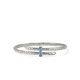 John Hardy Sterling Silver Spear Blue Sapphire Flex Cuff Bracelet, 4mm - Size Medium