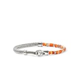 John Hardy Sterling Silver Heishi Beaded Chain Bracelet - Size Large