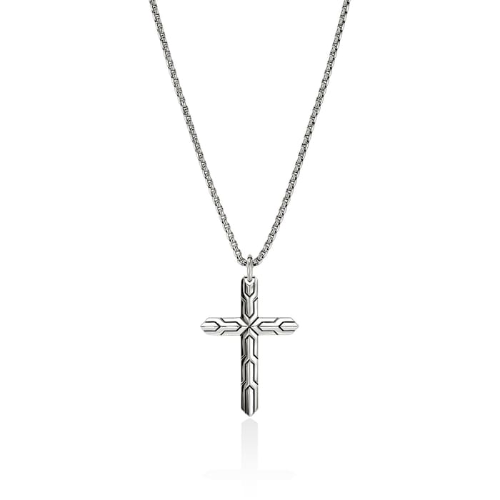 John Hardy Sterling Silver Icon Cross Pendant Necklace - 22 Inches
