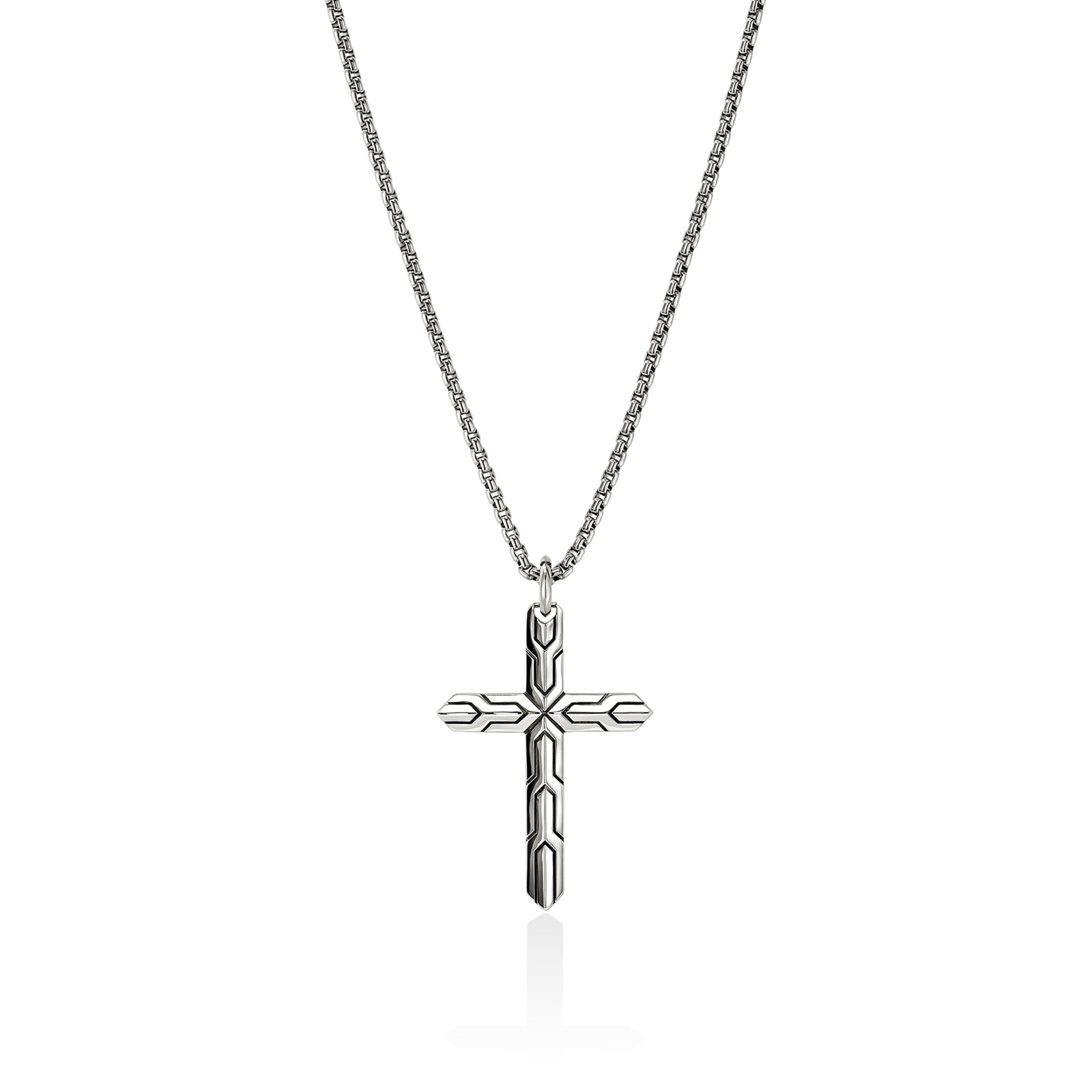 John Hardy Sterling Silver Icon Cross Pendant Necklace - 22 Inches