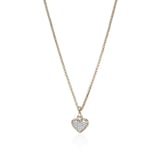 John Hardy 14K Yellow Gold JH Essentials 0.14cttw Diamond Pebble Heart Pendant Necklace