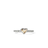 John Hardy 14K Yellow Gold & Sterling Silver JH Essentials Heart Motif Ring - Ring Size 7