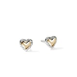 John Hardy 14K Yellow Gold & Sterling Silver JH Essentials Heart Motif Stud Earrings