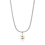 John Hardy 14K Yellow Gold & Sterling Silver Icon 0.04cttw Diamond Stud Pendant Necklace