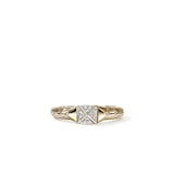 John Hardy 14K Yellow Gold Icon 0.07cttw Diamond Studded Ring - Ring Size 7