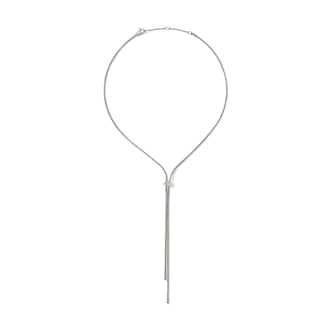 John Hardy Sterling Silver Icon 0.07cttw Diamond Studded Lariat Necklace