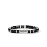 John Hardy Sterling Silver Heishi Black Onyx Beaded Bracelet - Size Large