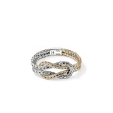 John Hardy Sterling Silver & 14K Yellow Gold Love Knot Ring, 3.6mm - Ring Size 7