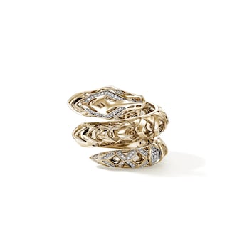 John Hardy 14K Yellow Gold Naga 0.27cttw Diamond Ring - Ring Size 7